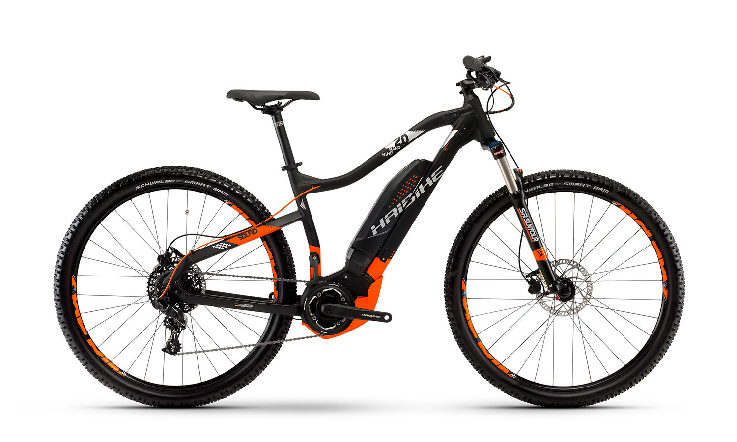 Фотография Велосипед Haibike SDURO HardNine 2.0 29" (2018) 2018 Черно-оранжевый